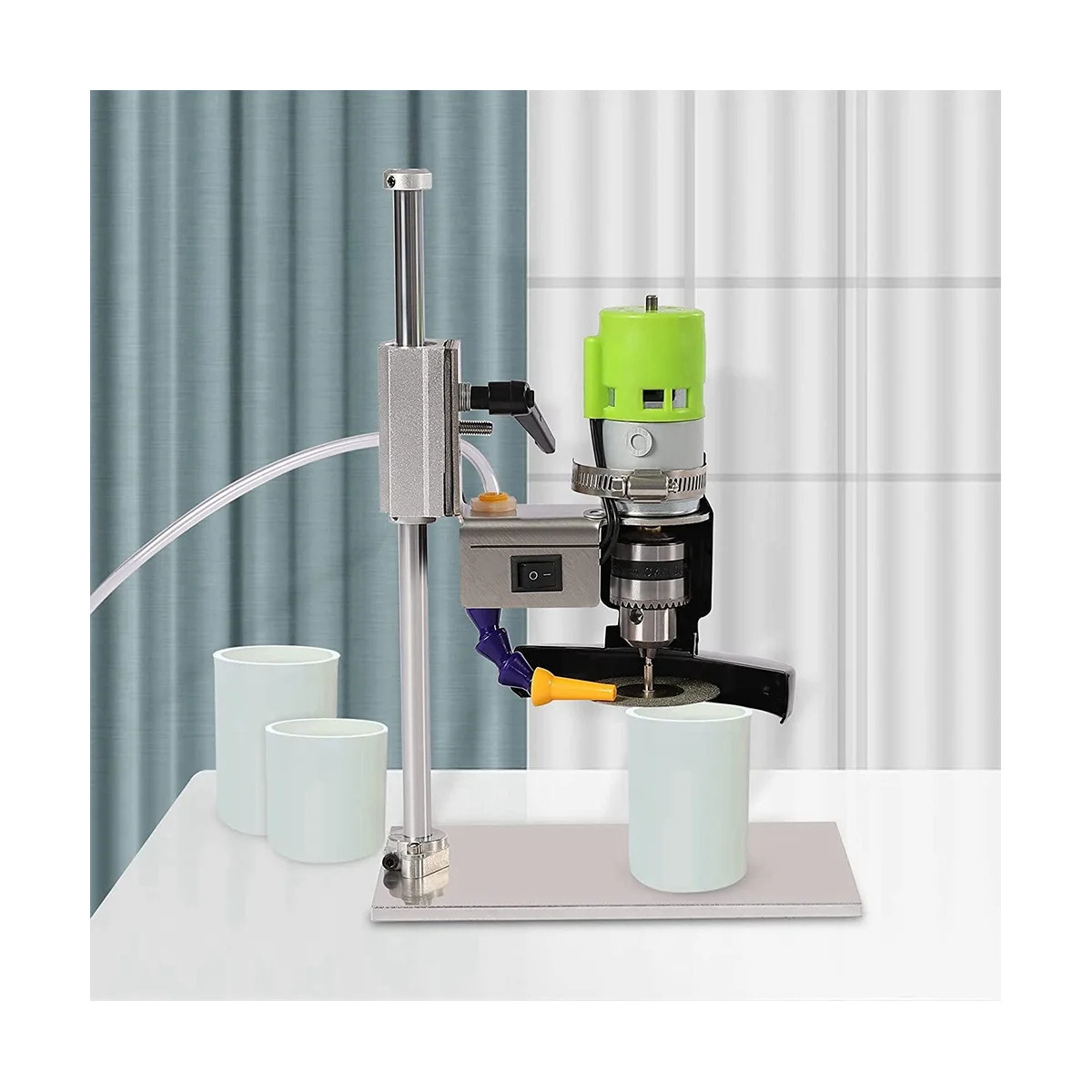 6000 R/Min Electric Glass Bottles Cutter, Glass Cutter Kit for All Shapes, for Sanding, Polishing and Cutting,US Plug 3