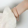 Luxury Women Stainless Steel Bracelet Simple Round 316L High Quality Golden Bangle Female Anti-Allergy Charm Jewelry Gift 5
