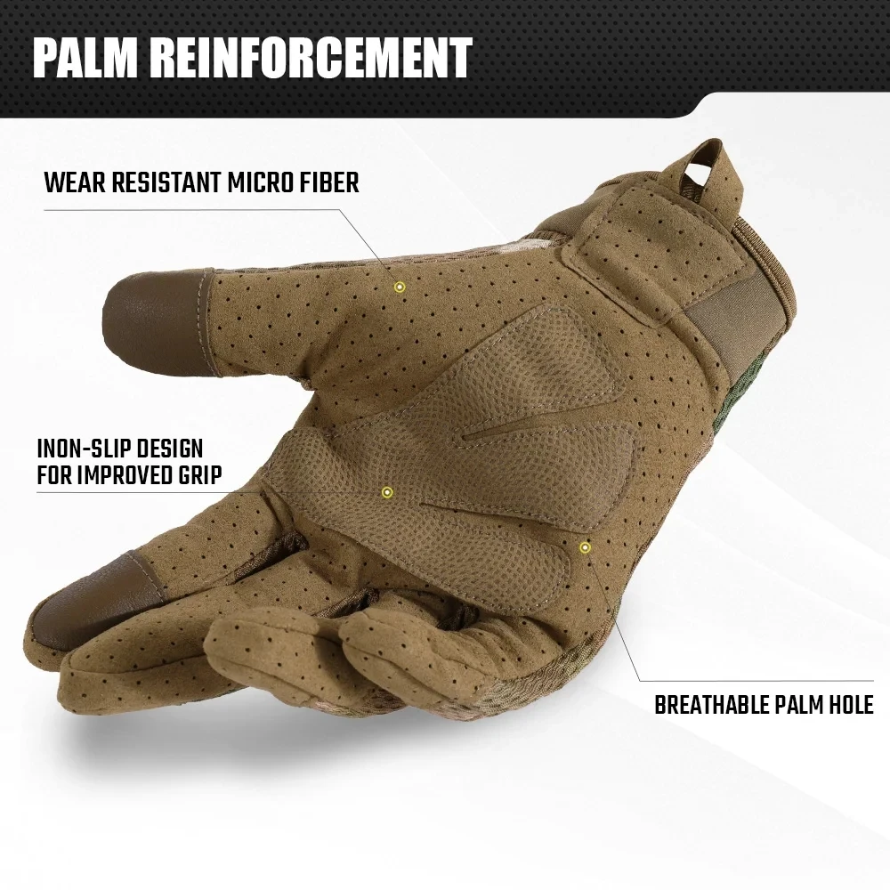 Touch Screen Tactical Gloves,Outdoor Gloves for Hunting Shooting Sports Cycling Combat Airsoft Hiking Camping Bike Non-slip