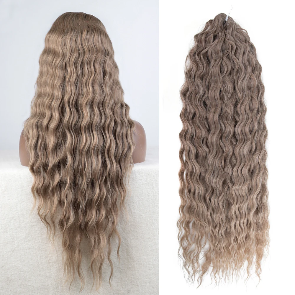Ariel Curl Ombre Blonde Pink Hair Extension Image 2