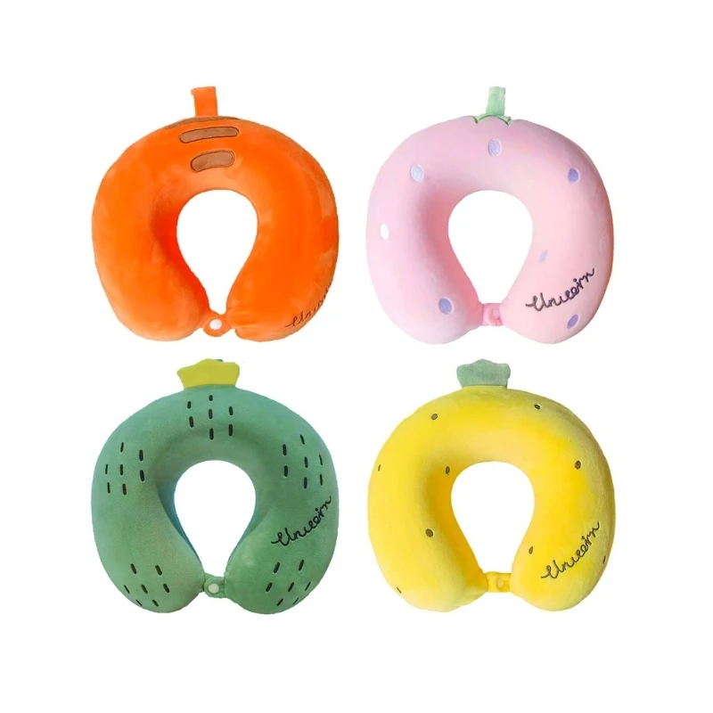 

Supportive Travel Neck Pillow for Kids Washable Cover for Car Train Bus Trips Portable Shaped Neck Pillow