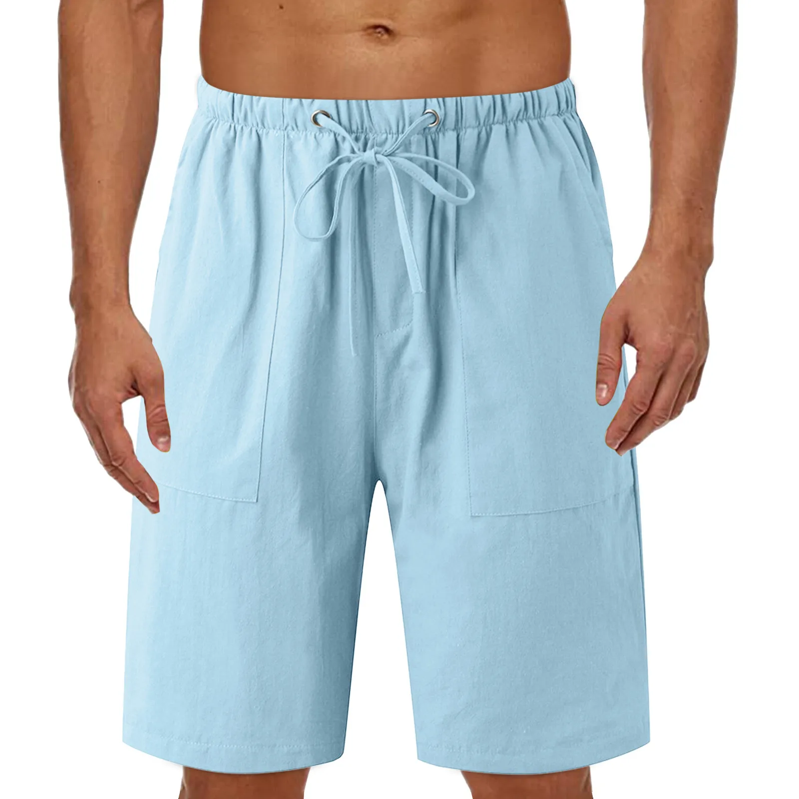 

Oversized Casual Soild Shorts Men Summer Cotton Linen Shorts Man Breathable Sport Beach Shorts Gym Basketball Shorts Men Clothes