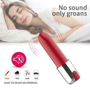 10-Speed Portable Bullet Vibrator USB Rechargeable Full Body Massager Imitation Lipstick Clitoris Climax Sexy Toys For Women 5