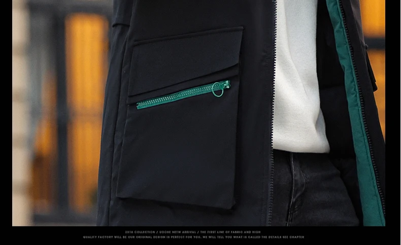 Lässige, mittellange, mit Kapuze und Baumwolle gefütterte Jacken für Herren, 2025, Winter-Outwear, winddicht, verdickt, warme Parkas, Jugend-Daunenmäntel, Kleidung – Detail 18