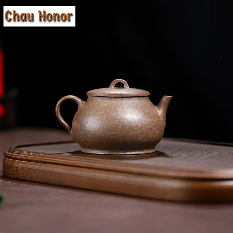 170ml Boutique Yixing Purple Clay Teapots Handmade Pot Raw Ore Clear Ash Section Mud Kettle With Filter Chinese Zisha Tea Set