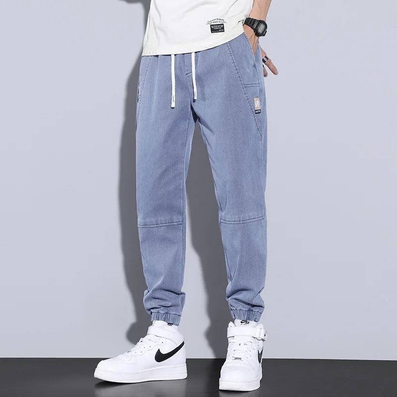 Fashionable and Comfortable Summer Men's Casual Pants with Breathable and Slimming Design for Sports and Leisure Activities