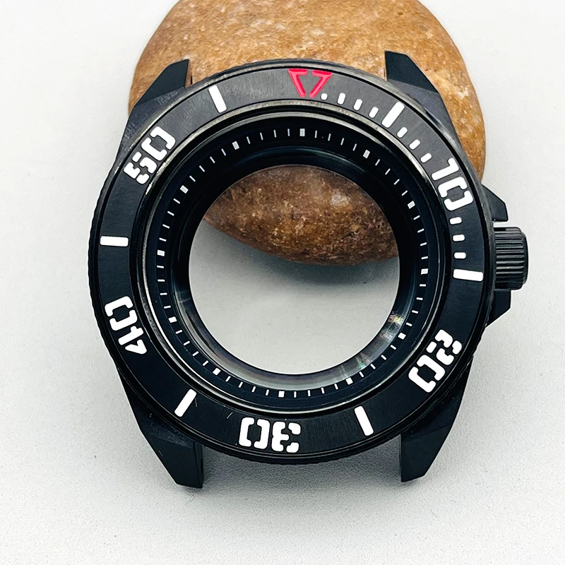 Mod Black 45Mm Steel Bezel Diving Watch Case King Samurai Series Si Adatta A Seiko 7 S26 Nh34 Nh36 Nh35 Movimento Orologio Sostituire Le Parti