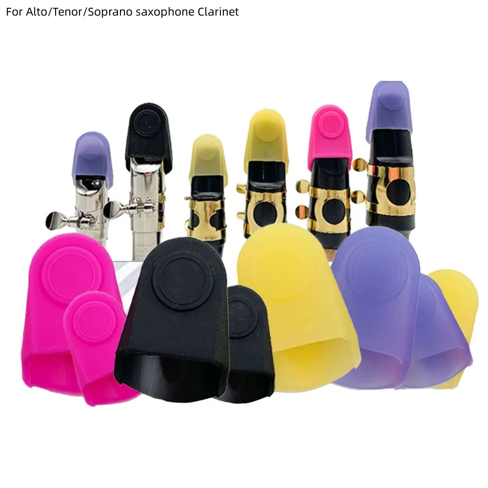 

1pc Saxophone Mouthpiece Cap Rubber Clarinet Mouthpiece For Alto Tenor Soprano Sax 4.6x3x1.6cm Musical Instrument Accessories