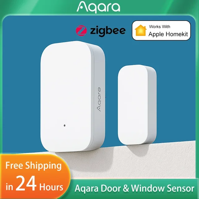 Aqara Smart Door Window Sensor Zigbee Mini Door Sensor Wireless Connection Alarm Smart Home Matter HomeKit for Mijia Mi Home APP