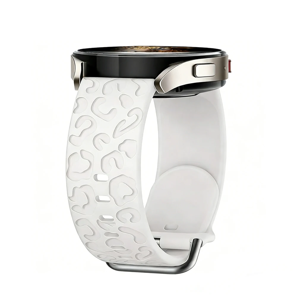 Leopard Engraved Silicone Wristband Bracelet