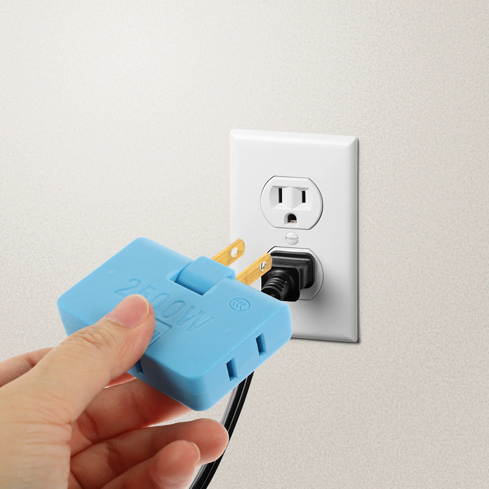 2PcsAdapterPlugOutletMultiplierSimpleTechFindsOutdoorFlat