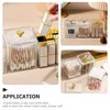 Makeup Cotton Swab Storage Box Makeup Remover Cotton Toothpick Line Cosmetic Box Desktop Beauty Egg Acrylic Storage Box 3