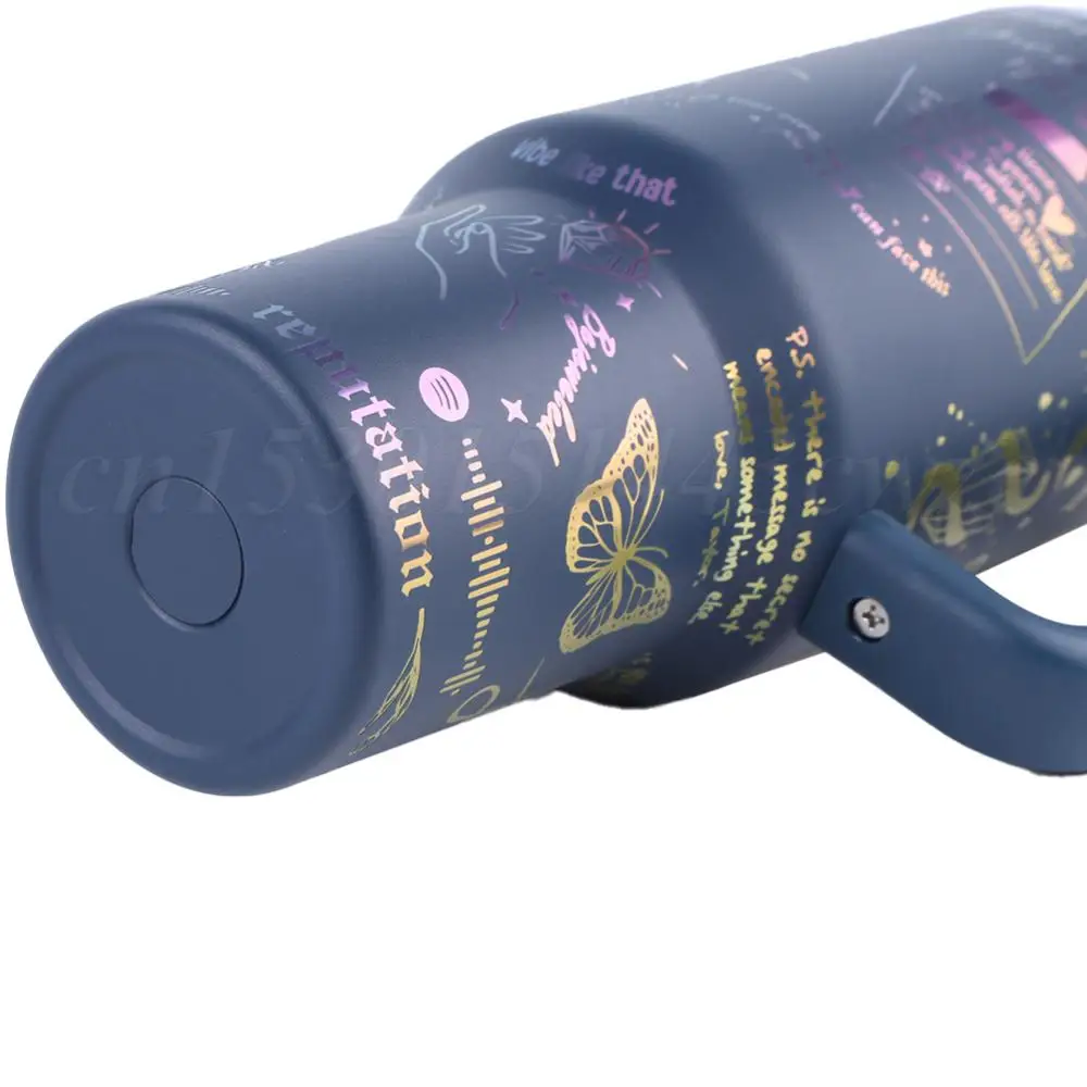 40oz Vacuum Insulated Car Mug Thermal Coffee Car Cup with Straw Stainless Steel Vacuum Insulated Tumbler for Sports Outdoor Tour