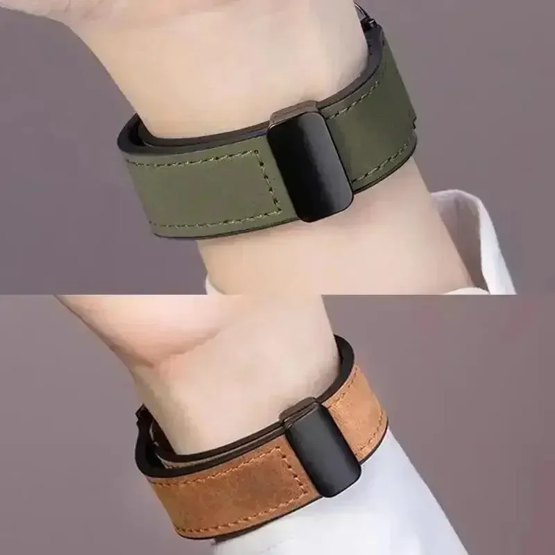 Dual-Material Breathable Sports Fashion Watch Strap, 20mm/22mm