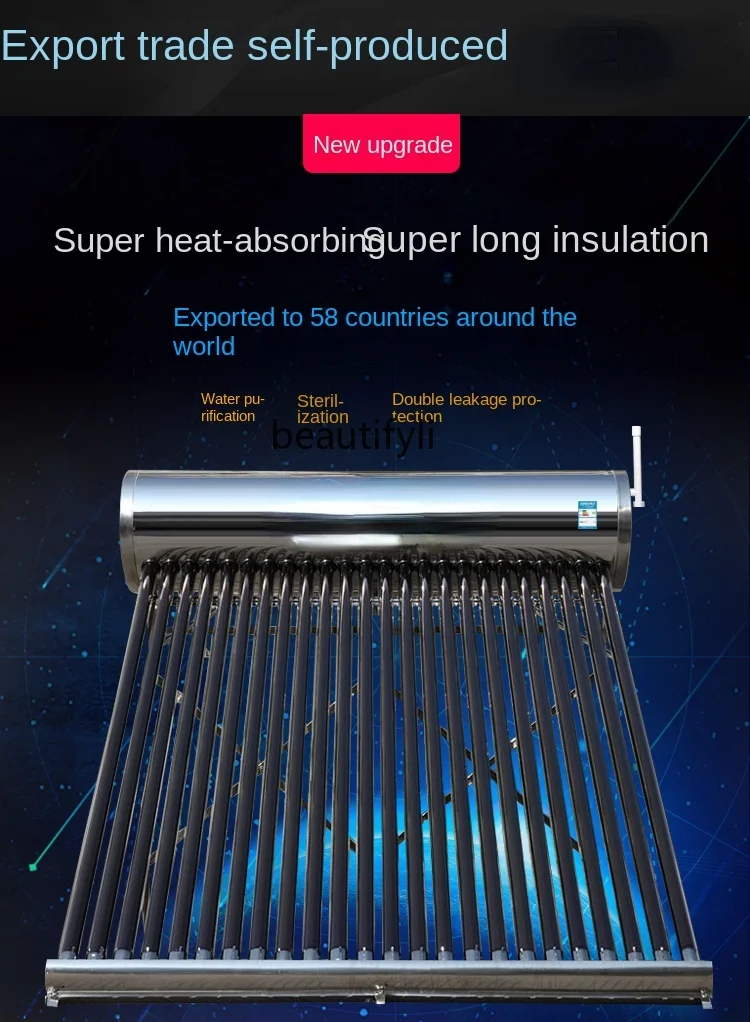 LBX Stainless Steel Solar Water Heater Household Electric Heating  Integrated Automatic Water Feeding Photoelectric Dual-Purpose - AliExpress