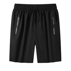 Men's Plus Size Quick - Dry Stretchy Casual Shorts - Breathable Summer Beachwear - XXXL (Black jingse)