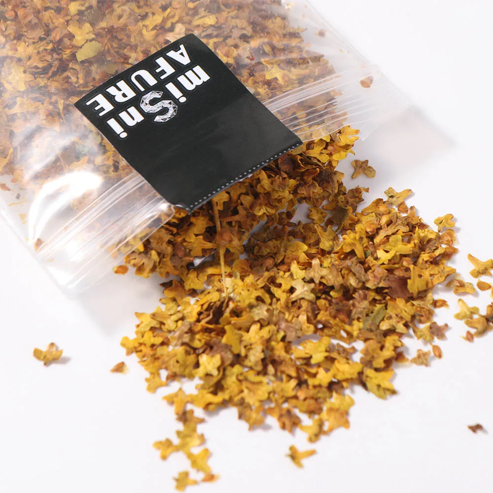 Static Model Miniature Leaves Model Miniature Terrain Layout Scene Micro Landscape Leaves 35ml Grass Tufts DIY Miniature Leaf