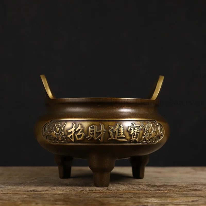 家庭用屋内用大型銅、白檀、沈香バーナー、香立て、アンティークスタイ