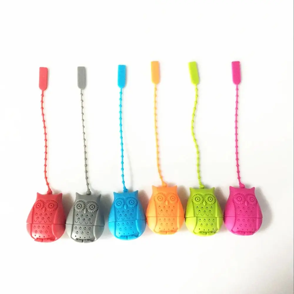 Tea Infuser Creative Owl Shape Tea Strainer Silicone Tea Bags Filter Loose-Leaf Infuser