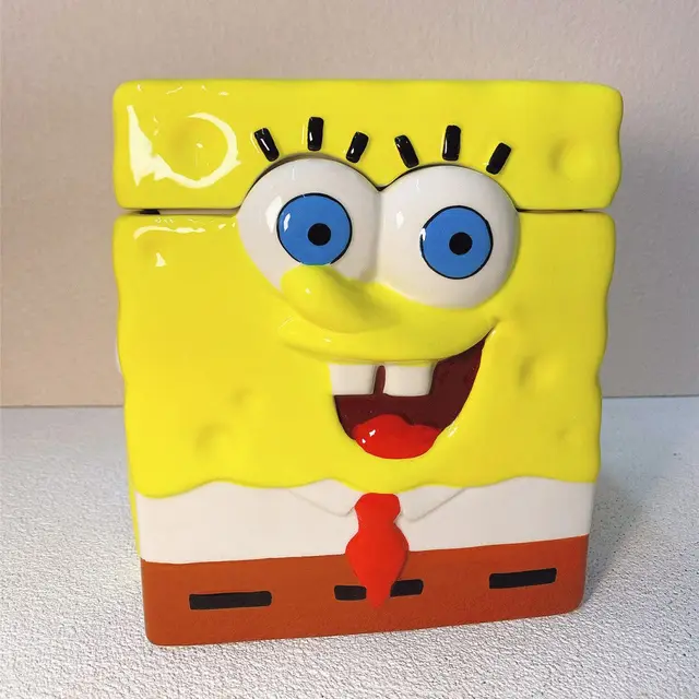 Spongebobed Squarepantsed Patricked Star Savings Jar Large Capacity Cookie Jar Decorations Ceramic Ornaments Cup Piggy Bank Gift