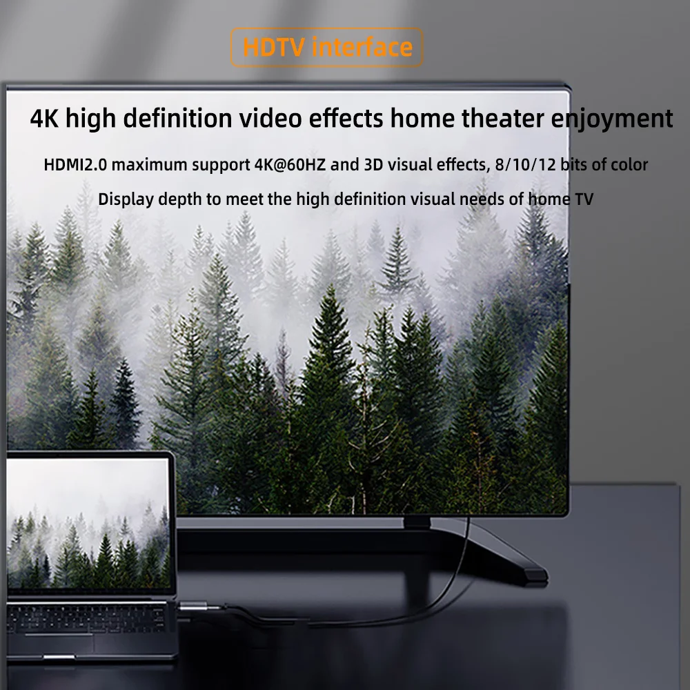 Multi-Port Adapter with USB-C to HDMI, 8KDP, MiniDP, and VGA Connections