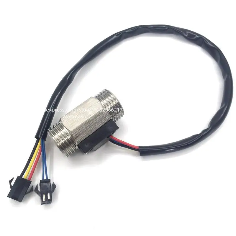 G1/2" Turbine Flow Digital LCD Display Water Flow Sensor Meter flowmeter Temperature time Total Show Rate