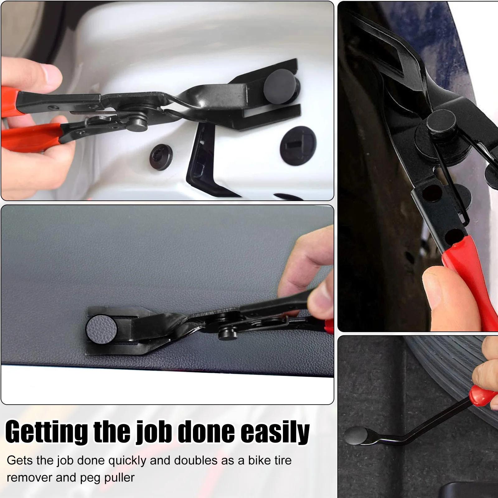1 Pcs Fastener Remover Car Panel Door Window Tool Clip Puller One Size, Red