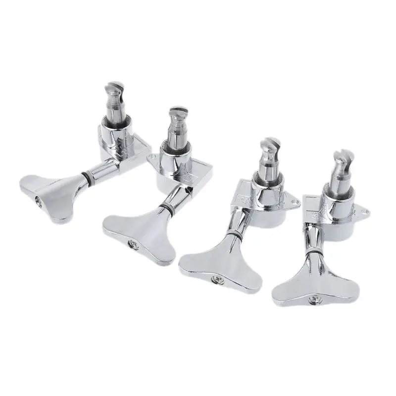 4 String Bass Chrome Guitar Sealed Tuners Tuning Pegs Machine Heads 2R 2L