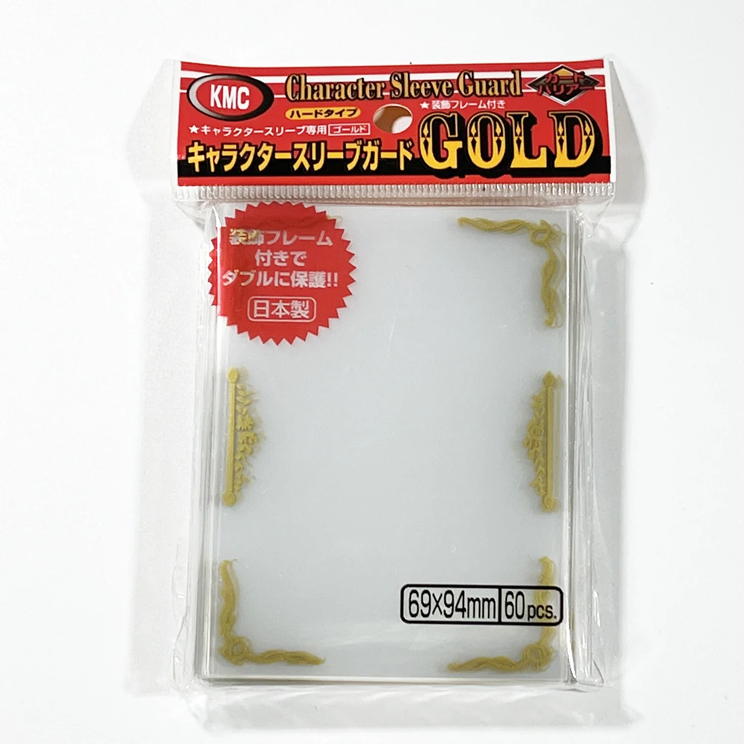 60PCSKMASilverGoldBordersOuterStandardSizeCardSleevesTrading