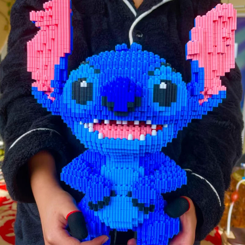 

Disney Building Block Toys Stitchd Assembly Toy Children Birthday Gift Puzzle Desktop Decoration DIY Cute Cartoon Model Blocks