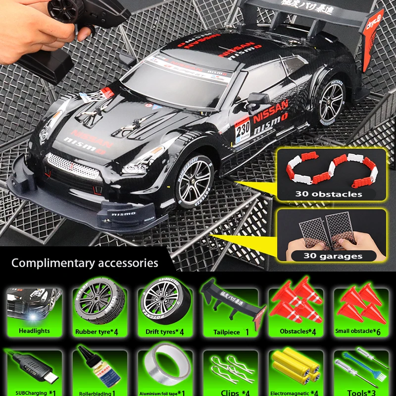 2.4G Drift Rc Car 1/16 4Wd Championship Wireless Rc Drift Racing Car Toy Telecomando Gtr Model Toys For Hobby Bambini Regali