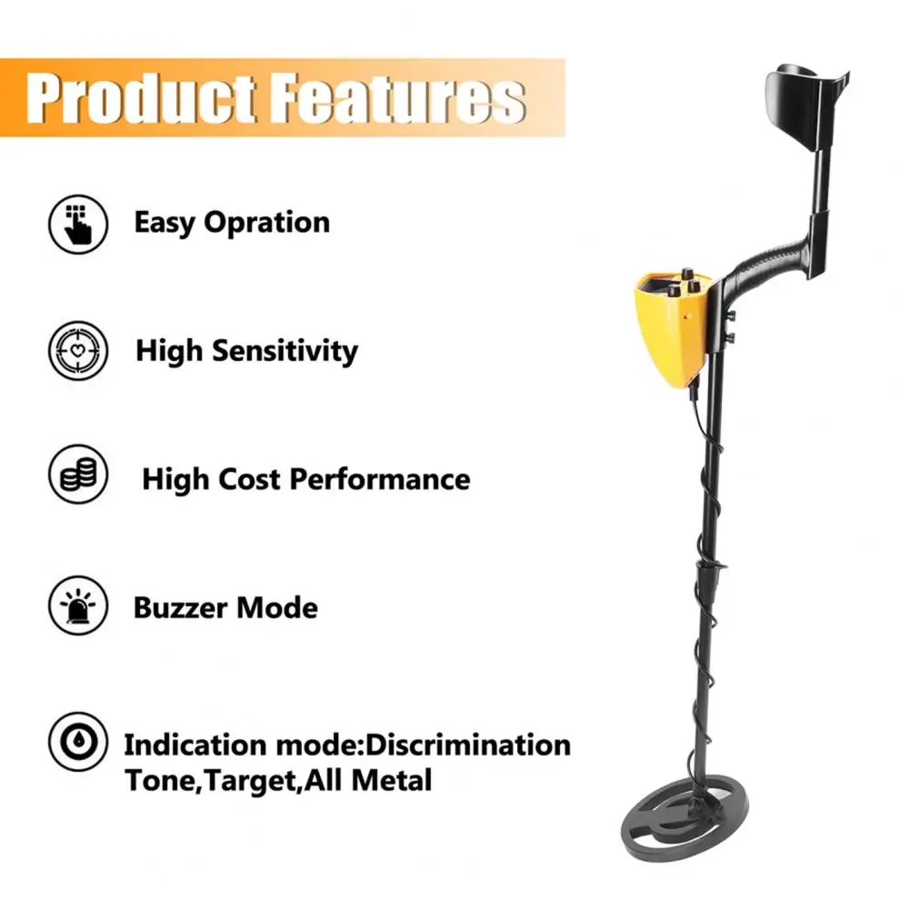 Metal Detector High Sensitivity Durable Precise Handheld Metal Search Detector for Outdoor