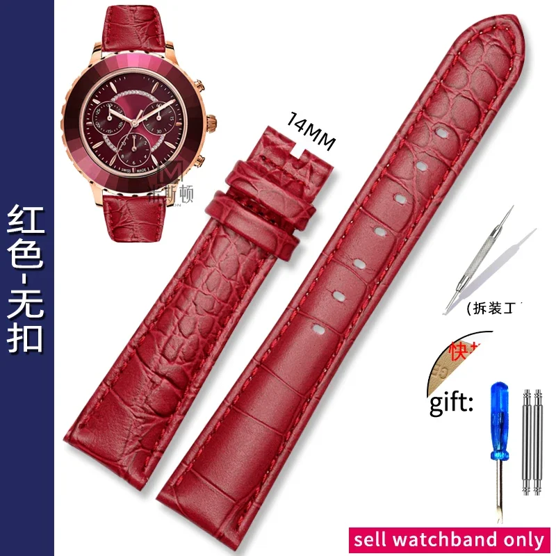 Aus echtem Leder Armband für Swarovski frauen Grün Submariner  