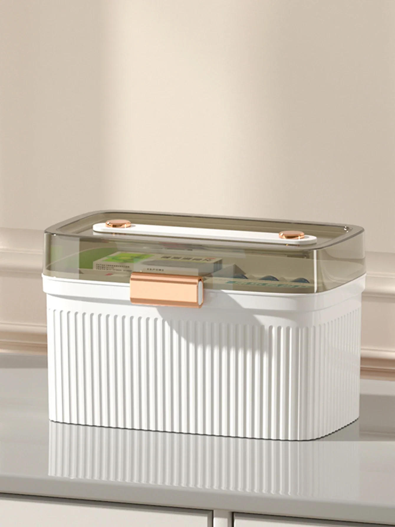 

Household Emergency Medicine Box Divided Medicine Box Storage Box, Dust and Light Resistant Medicine Storage Box