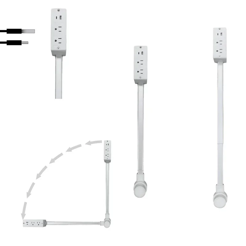 4 Styles Electrical Outlet Extender Plug Wall Outlet Extender Extendable Wall Socket Rotatable Folding Portable Power Socket