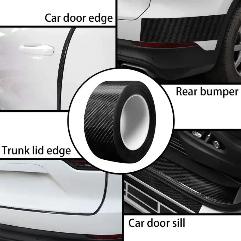 Auto Door Sill Side Mirror Anti Scratch Tape Waterproof Protection Film 3D  Nano Carbon Fiber Car Sticker Paste Protector Strip - AliExpress