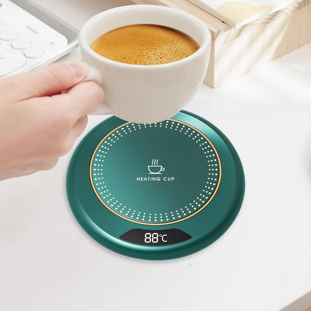 USB Smart Cup Warmer Electric Beverage Warmer Coffee Plate 3 Temperature Settings for Hot Coffee Tea and Milk