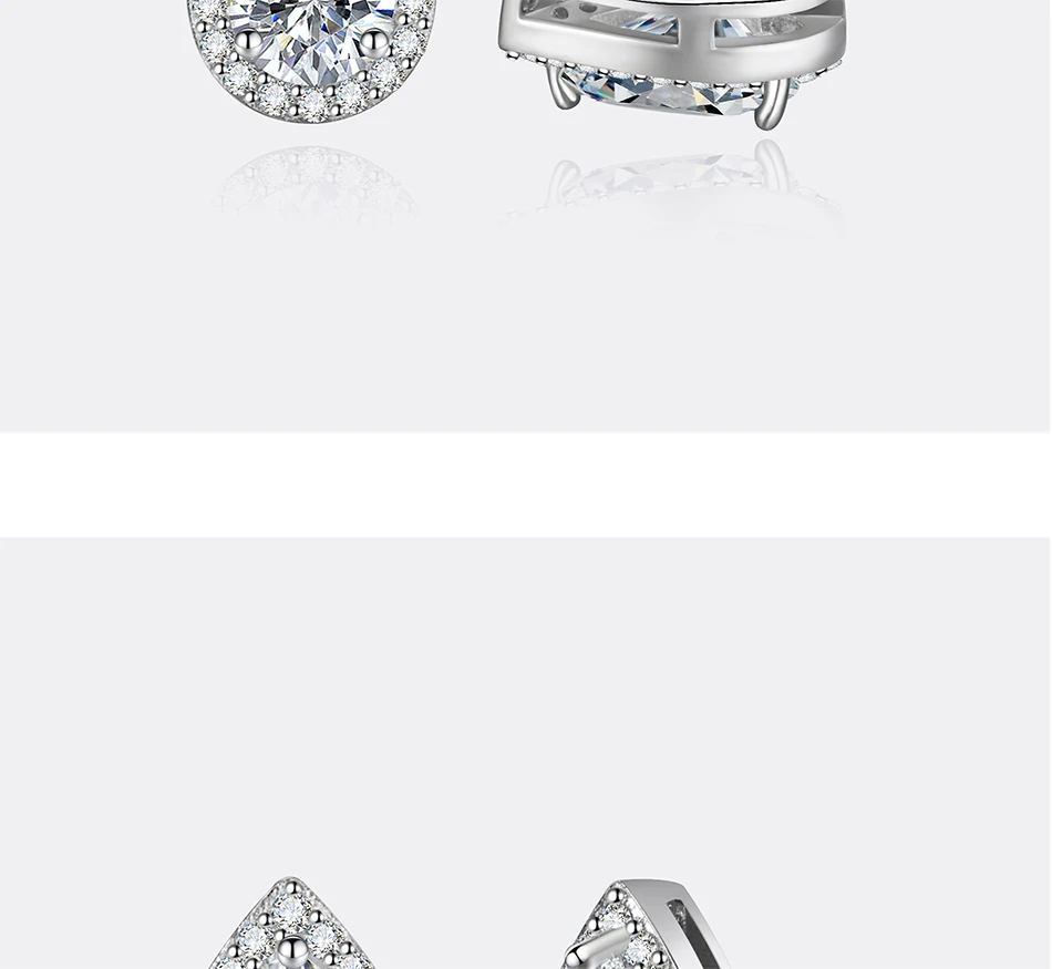 PERFANY Moissanite Earrings water droplet design
