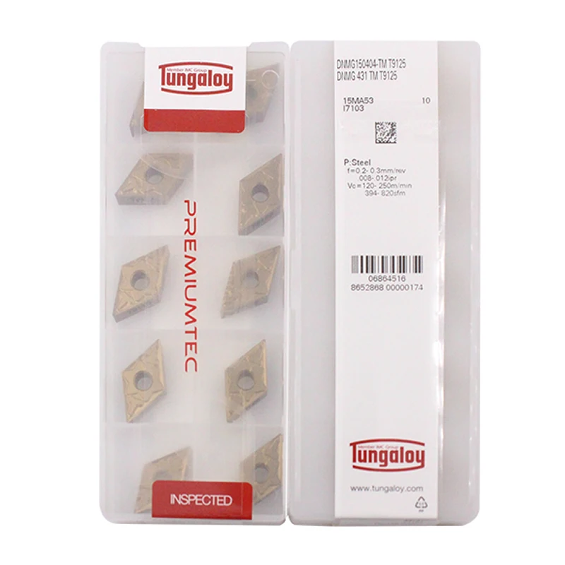 10 шт. Tungaloy оригинальный DNMG DNMG150404 DNMG150408 TM T9015 T9025 T9115 T9125 ЧПУ Средний режущий инструмент карбидные Токарные вставки