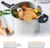 8.4 Quart Multi-Setting Pressure Cooker with Digital Cookbook and Steamer Basket - Polished Stainless Steel ( 4