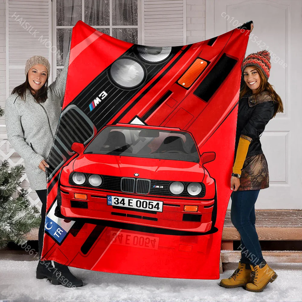 1PC Classic Racing Car Print Blanket Soft and Warm Suitable for Adults and Children Deluxe Gift Multiple Sizes Blankets for Beds 6