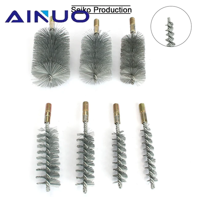 Nylon Pipe Tube Cleaning Brush Stainless Steel Wire 12mm Thread Polishing  Wheel