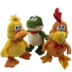 Peluche électrique Kawaii pour enfant, jouet électronique en forme de poulet, canard, grenouille, chant et danse, cadeau d'anniversaire 