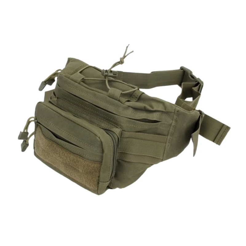 Large Capacity Camping Hiking Tactical Waist Pack Mens Waist Bag Solid Color/Camouflage Print Fanny Pack Waterproof Outdoor Bags 2