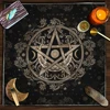 Tablecloth Pentagram Tarot tablecloth, Tarot linen, Tarot mats tapestries, pendulum prophecy altar cloth, Tarot symbol board gam 5