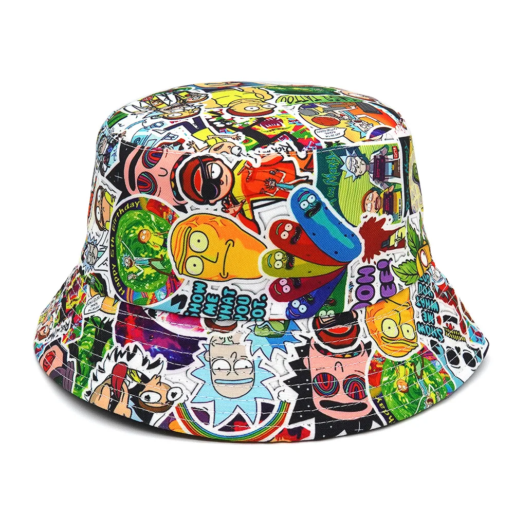 Cappello alla pescatora con stampa cartoon per uomo e donna_voghion.com