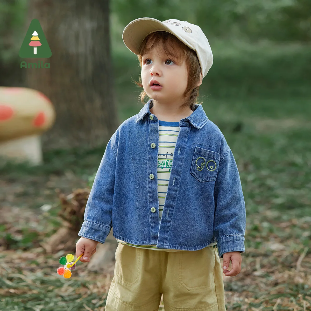 Baby Demin Shirt Boys Spring Full Sleeve Solid Turn Down Collar Top Children Fashion Outwear Clothes 0-6 Years kids shirts