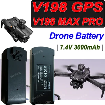 Batteria originale V198 MAX PRO GPS Drone 7.4V 3000mAh per V198 8K RC Quadcopter Batteria di ricambio Accessori