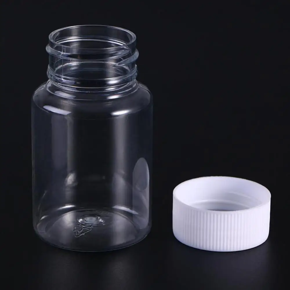 10Pcs 15ml 30ml Plastic Pill Bottles Plastic Seal Bottles Solid Powder Medicine Pill Vial Container Reagent Packing