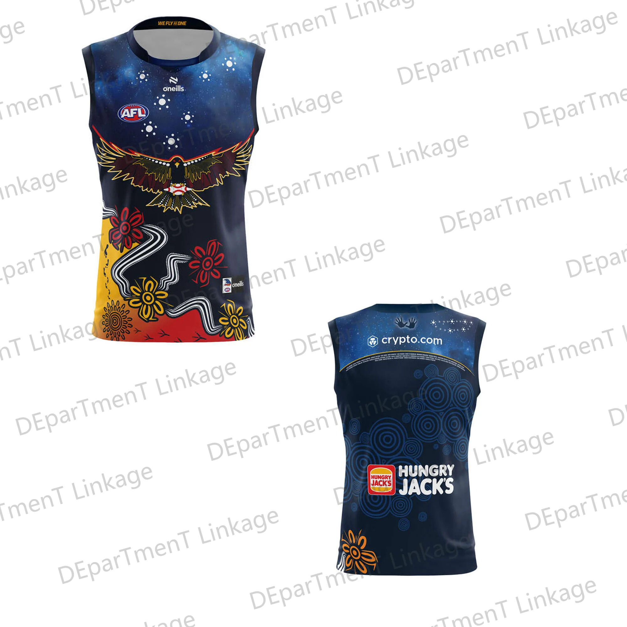 2024NewArriavlSummerAFLAdelaideCrowsKids2024IndigenousGuernseyJerseyOversized
